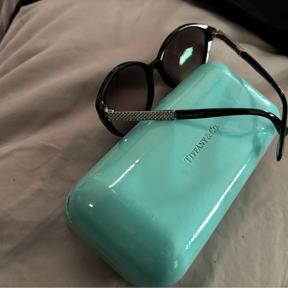 Tiffany & Co. Black Sunglasses with Turquoise Case